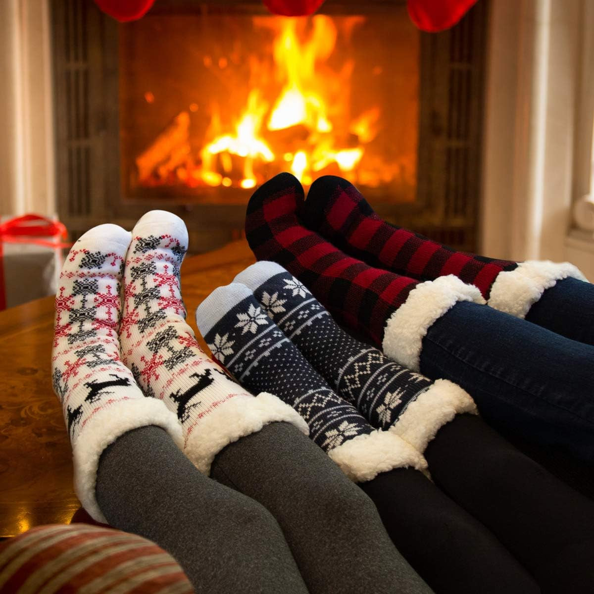 Cozy Up with Our 2-Pack of Women’s Non-Slip Fuzzy Sock Slippers! 🧦✨ Perfect for Keeping Your Feet Warm & Snug! #SockSlippers #CozyVibes